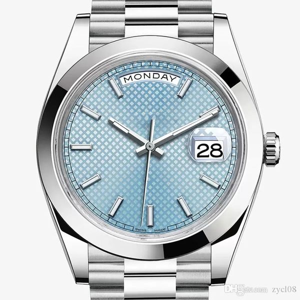 with original box luxury watches 41mm mens 18k silver blue dial bigger diamond automatic fashion brand men's watch wristwatch 2023, Slivery;brown
with original box luxury watches 41mm mens 18k silver blue dial bigger diamond automatic fashion brand men's watch wristwatch 2023, Slivery;brown