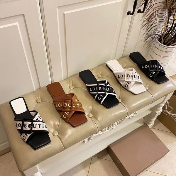 23ss spring and summer new cross slippers, custom special woven material, sheepskin inside, Black
23ss spring and summer new cross slippers, custom special woven material, sheepskin inside, Black