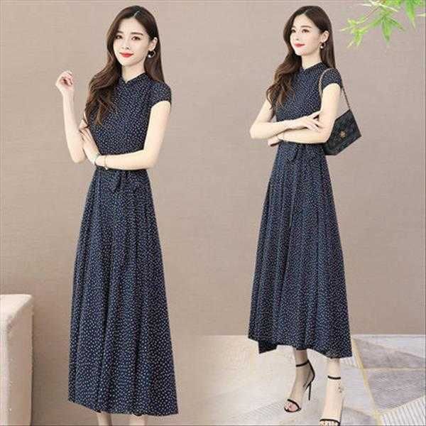 faux chiffon summer womens mom dress elegant big hem short sleeve long polka dot, Black;gray
faux chiffon summer womens mom dress elegant big hem short sleeve long polka dot, Black;gray
