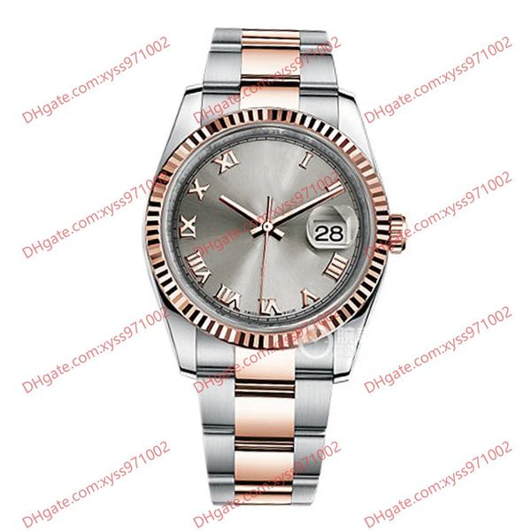 high-quality watch 2813 automatic men's watch 116231 36mm gray rome dial 18k rose gold stainless steel women's wristwatch sapphire, Slivery;brown
high-quality watch 2813 automatic men's watch 116231 36mm gray rome dial 18k rose gold stainless steel women's wristwatch sapphire, Slivery;brown