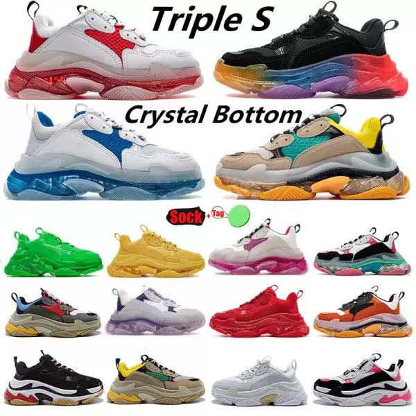 with box designer balencaigaitys shoes casual shoes crystal bottom 17w triple s womens mens dad platform trainers sneaker designer luxu dfjd, Black
with box designer balencaigaitys shoes casual shoes crystal bottom 17w triple s womens mens dad platform trainers sneaker designer luxu dfjd, Black