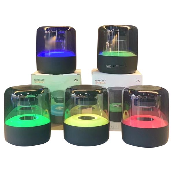 Image of Cell Phone Speakers Mini Z5 Wireless Speaker Portable Waterproof Speaker Outdoor Home Theater Sound System Speaker with Led Light