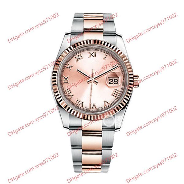 high-quality watch 2813 automatic men's watch 116231 36mm pink rome dial 18k rose gold stainless steel wristwatch sapphire glass 116203, Slivery;brown
high-quality watch 2813 automatic men's watch 116231 36mm pink rome dial 18k rose gold stainless steel wristwatch sapphire glass 116203, Slivery;brown