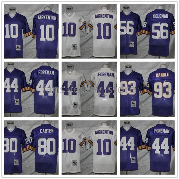 vintage football jersey 10 fran tarkenton 44 chuck foreman 56 chris doleman 80 cris carter 93 john randle jersey, Black;red
vintage football jersey 10 fran tarkenton 44 chuck foreman 56 chris doleman 80 cris carter 93 john randle jersey, Black;red