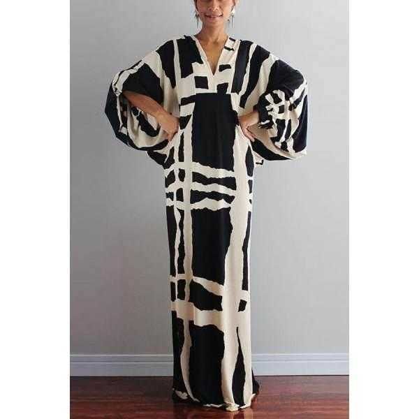 loose plus size casual dresses womens clothing v neck half sleeves printed dress, Black;gray
loose plus size casual dresses womens clothing v neck half sleeves printed dress, Black;gray
