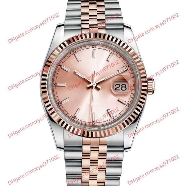 high-quality watch 2813 automatic men's watch 116231 36mm pink dial 18k rose gold stainless steel wristwatch sapphire glass 116203 1162, Slivery;brown
high-quality watch 2813 automatic men's watch 116231 36mm pink dial 18k rose gold stainless steel wristwatch sapphire glass 116203 1162, Slivery;brown