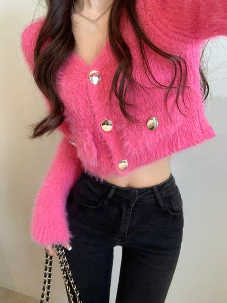women's knits tees fur knitted cardigan women long sleeve y2k crop korean fashion sweater coats office lady pure color button autumn c, White
women's knits tees fur knitted cardigan women long sleeve y2k crop korean fashion sweater coats office lady pure color button autumn c, White
