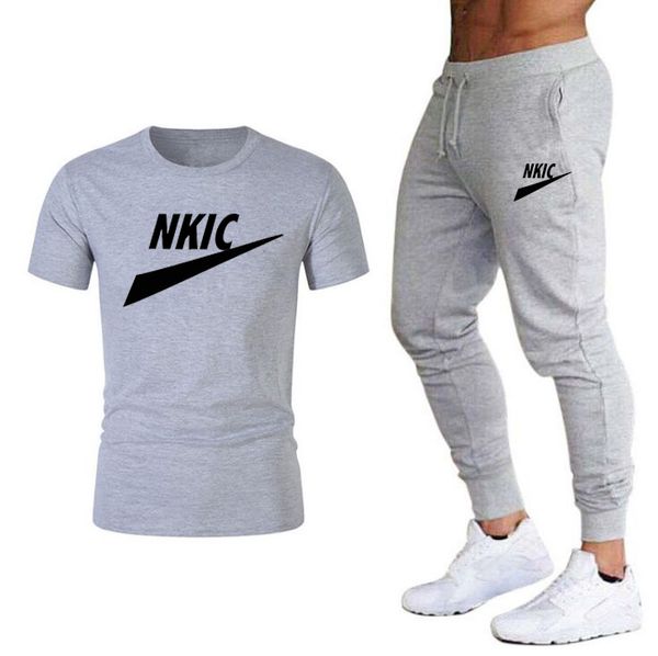 men fashion sets summer brand tracksuit fitness suit quick-drying short-sleeved long trousers men o-neck solid sportswear two-piece, Gray
men fashion sets summer brand tracksuit fitness suit quick-drying short-sleeved long trousers men o-neck solid sportswear two-piece, Gray