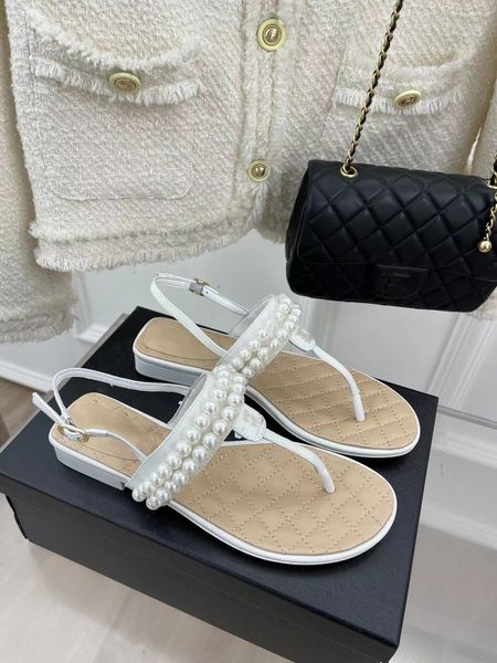 23ss spring and summer new sandals color pearl chain flat bottom clip toe female one word buckle fashion, Black
23ss spring and summer new sandals color pearl chain flat bottom clip toe female one word buckle fashion, Black