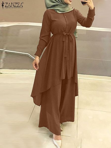 ethnic clothing zanzea two piece sets womens outifits fashion lapel neck long sleeve shirt pant sets muslim wide leg trousers islamic suits, Red
ethnic clothing zanzea two piece sets womens outifits fashion lapel neck long sleeve shirt pant sets muslim wide leg trousers islamic suits, Red