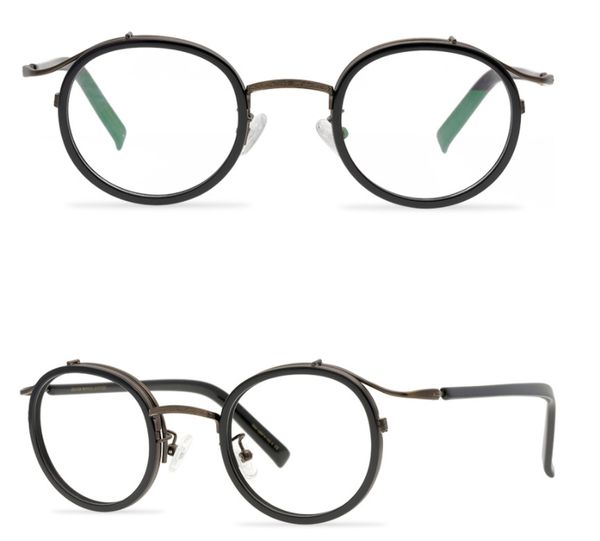 

brand men round eyeglasses frame myopia eyewear optical glasses women vintage ultralight spectacle frames metal glasses for prescription gla, Silver