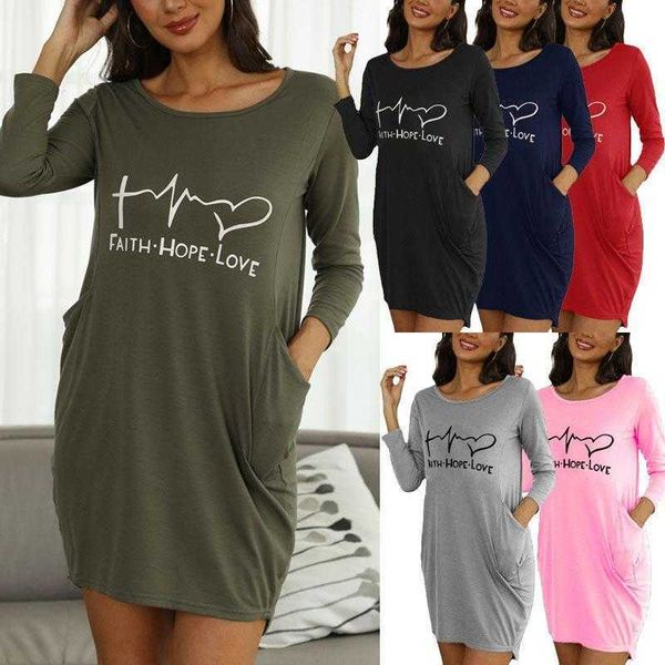womens dresses round neck long sleeve printed autumn and winter loose dress, Black;gray
womens dresses round neck long sleeve printed autumn and winter loose dress, Black;gray