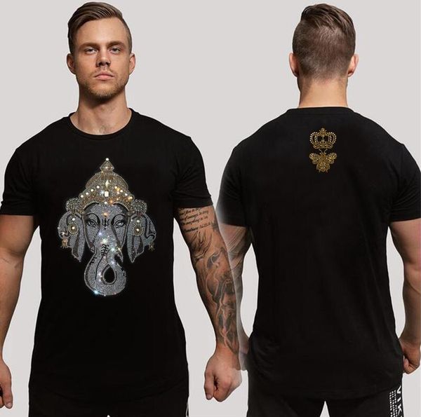 handsome brand men's designer rhinestone t shirt summer tees casual streetwear soft pullover, White;black
handsome brand men's designer rhinestone t shirt summer tees casual streetwear soft pullover, White;black