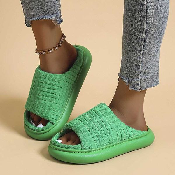 slippers luxury brand peep toe thick sole women slippers green corduroy flat outwear ladies slides autumn runway flip flops plus size 42 g23, Black
slippers luxury brand peep toe thick sole women slippers green corduroy flat outwear ladies slides autumn runway flip flops plus size 42 g23, Black