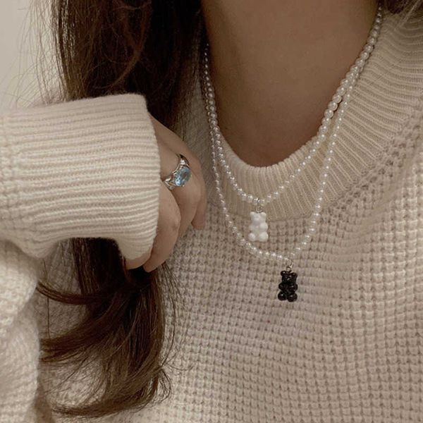 pendant necklaces candy black and white resin bear necklace for women pearl chain beads choker link jewelry bohemia 0206, Silver
pendant necklaces candy black and white resin bear necklace for women pearl chain beads choker link jewelry bohemia 0206, Silver