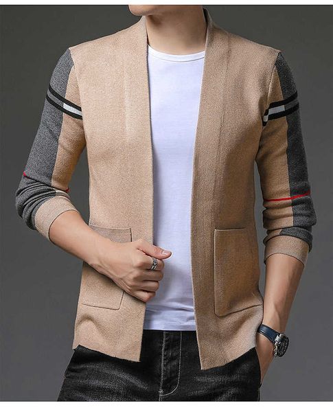 men's jackets senbao new designer brand luxury fashion knit cardigans sweater casual trendy coats jacket autum winter clothes y2302, Black;brown
men's jackets senbao new designer brand luxury fashion knit cardigans sweater casual trendy coats jacket autum winter clothes y2302, Black;brown