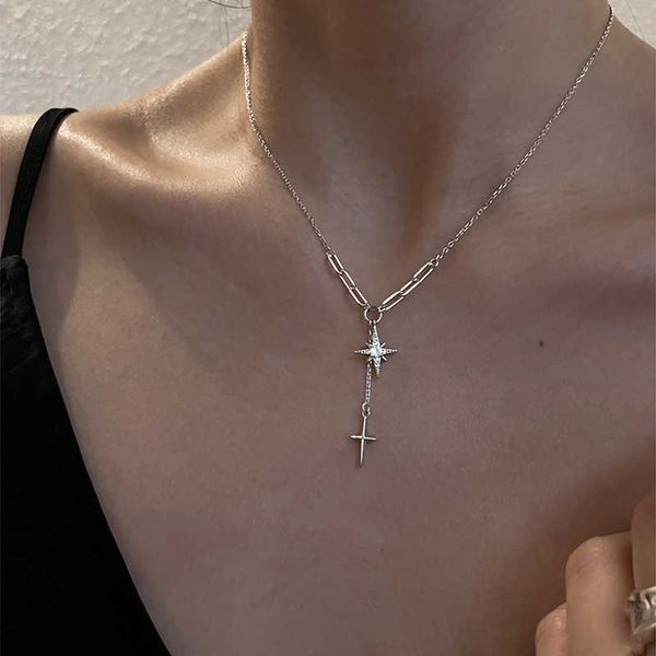 necklaces silver star necklace simple clavicle chain shiny zircon tassel cross pendant party wedding jewelry 2022 0206
necklaces silver star necklace simple clavicle chain shiny zircon tassel cross pendant party wedding jewelry 2022 0206