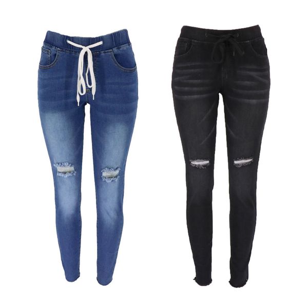 new jeans autumn winter mid-rise drawstring tunic slim slim look skinny ripped women's jeans 9080, Blue
new jeans autumn winter mid-rise drawstring tunic slim slim look skinny ripped women's jeans 9080, Blue