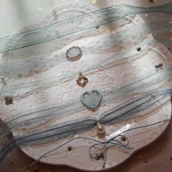 cute harajuku crystal pendant blue lace chokers necklaces for women girl boho flower charms chian aesthetic jewelry 0206, Silver
cute harajuku crystal pendant blue lace chokers necklaces for women girl boho flower charms chian aesthetic jewelry 0206, Silver