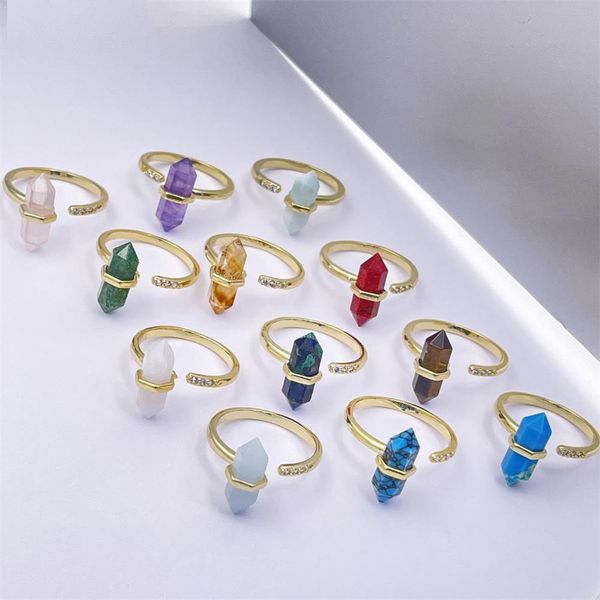 healing adjustable hexagonal gemstone rings 18k gold plated natural raw crystal stone rings natural stone jewelry, Silver
healing adjustable hexagonal gemstone rings 18k gold plated natural raw crystal stone rings natural stone jewelry, Silver