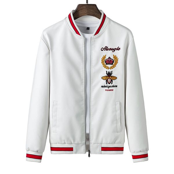 designer men pu coat leather jackets fashion jacket man outwear faux coats baseball streetwear outdoor sportswear basketball fashion oversiz, Black 
designer men pu coat leather jackets fashion jacket man outwear faux coats baseball streetwear outdoor sportswear basketball fashion oversiz, Black