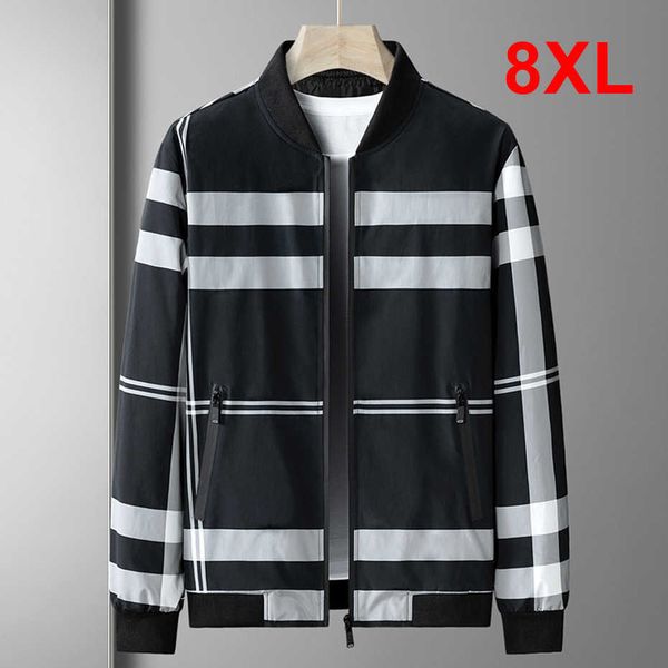 men's jackets striped plaid 8xl plus size coat spring autumn baseball male big stripe coats y2302, Black;brown
men's jackets striped plaid 8xl plus size coat spring autumn baseball male big stripe coats y2302, Black;brown