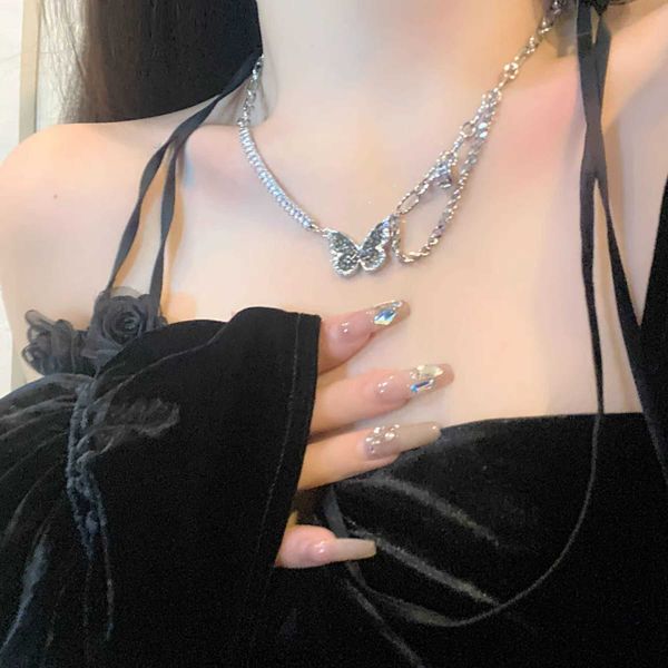 pendant zircon crystal choker for women geometric rhinestone butterfly necklaces statement jewelry gifts 0206, Silver
pendant zircon crystal choker for women geometric rhinestone butterfly necklaces statement jewelry gifts 0206, Silver