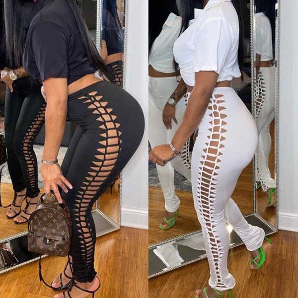casual women leggings designer tights pants new stretch holes small crowd personalized trousers, Black
casual women leggings designer tights pants new stretch holes small crowd personalized trousers, Black