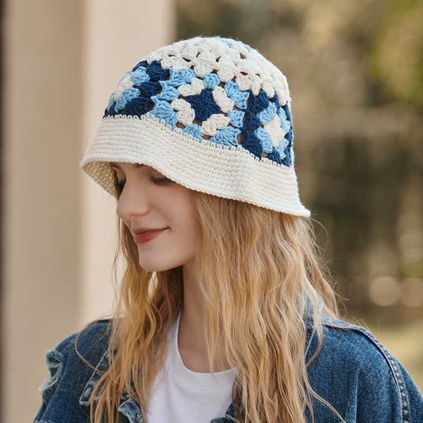 wide brim hats hand-knitted flower hollow bucket autumn winter crochet for girls warm fisherman cap panama woman knit y2302, Blue;gray
wide brim hats hand-knitted flower hollow bucket autumn winter crochet for girls warm fisherman cap panama woman knit y2302, Blue;gray