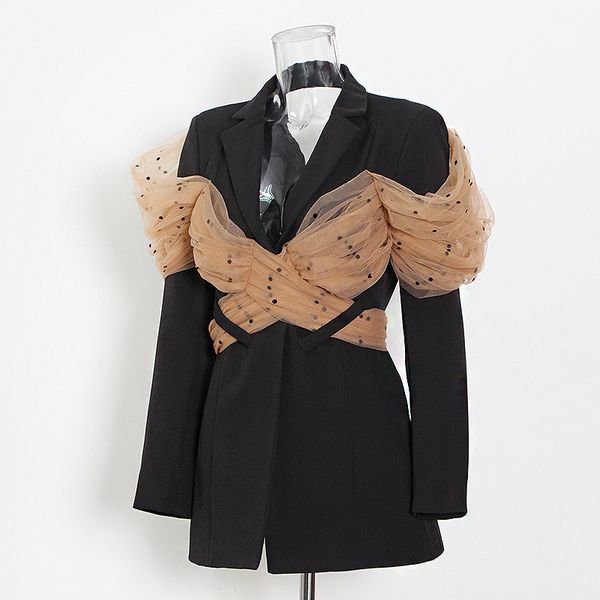women's suits & blazers blazer suit jacket women's winter spring autumnmesh patchwork black casual pradas women, White;black
women's suits & blazers blazer suit jacket women's winter spring autumnmesh patchwork black casual pradas women, White;black