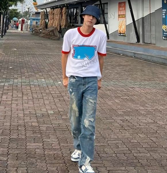 xinxinbuy men designer tee t shirt 23ss paris 1854 pattern contrast color knitted short sleeve cotton women black blue s-xl, Black;brown
xinxinbuy men designer tee t shirt 23ss paris 1854 pattern contrast color knitted short sleeve cotton women black blue s-xl, Black;brown