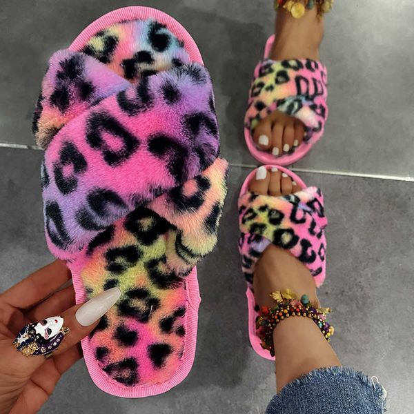slippers 2021warm women home furry slippers fashion winter leopard fur slippers casual ladies rainbow color slip on flip flops fur slides g2, Black
slippers 2021warm women home furry slippers fashion winter leopard fur slippers casual ladies rainbow color slip on flip flops fur slides g2, Black