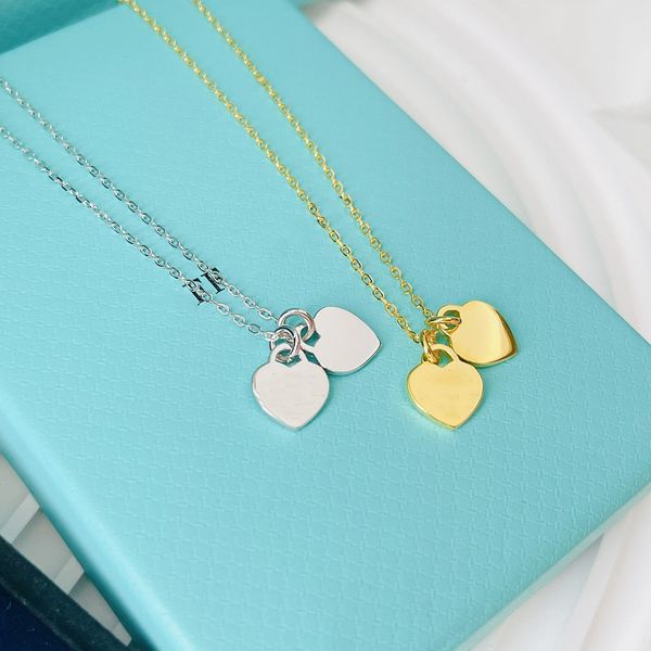 double heart designer necklace woman stainless steel jewelry blue pink green pendant jewelry on the neck valentine day christmas gifts, Silver
double heart designer necklace woman stainless steel jewelry blue pink green pendant jewelry on the neck valentine day christmas gifts, Silver