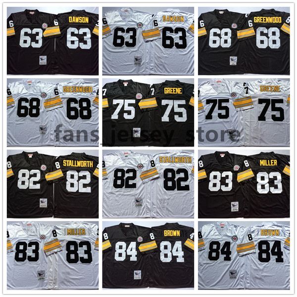 vintage football jersey 63 dermontti dawson 68 lc greenwood 75 joe greene 82 john stallworth 83 heath miller 84 antonio brown, Black;red
vintage football jersey 63 dermontti dawson 68 lc greenwood 75 joe greene 82 john stallworth 83 heath miller 84 antonio brown, Black;red