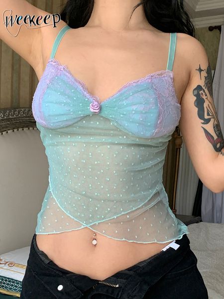 women's tanks camis weekeep y2k aesthetic strap crop see through sleeveless patchwork floral ole women summer casual cute 230204, White
women's tanks camis weekeep y2k aesthetic strap crop see through sleeveless patchwork floral ole women summer casual cute 230204, White