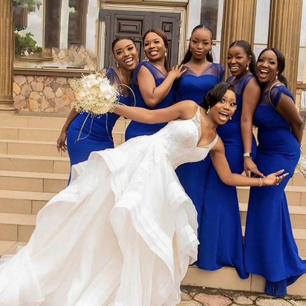 2023 royal blue bridesmaid dresses v neck mermaid satin floor length sleeveless ruched custom made plus size maid of honor gowns, White;pink
2023 royal blue bridesmaid dresses v neck mermaid satin floor length sleeveless ruched custom made plus size maid of honor gowns, White;pink