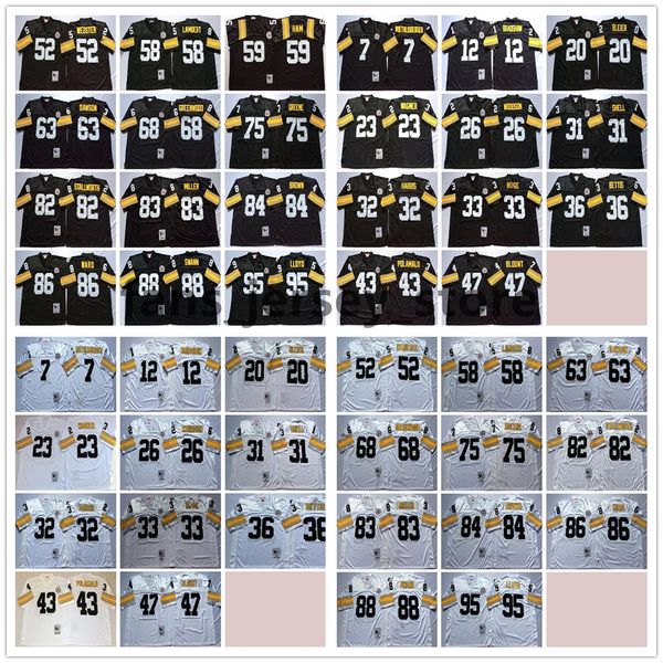 vintage football jerseys 32 franco harris 43 troy polamalu 47 mel blount 12 terry bradshaw 20 rocky bleier 95 greg lloyd 88 lynn swann 86 hi, Black;red
vintage football jerseys 32 franco harris 43 troy polamalu 47 mel blount 12 terry bradshaw 20 rocky bleier 95 greg lloyd 88 lynn swann 86 hi, Black;red
