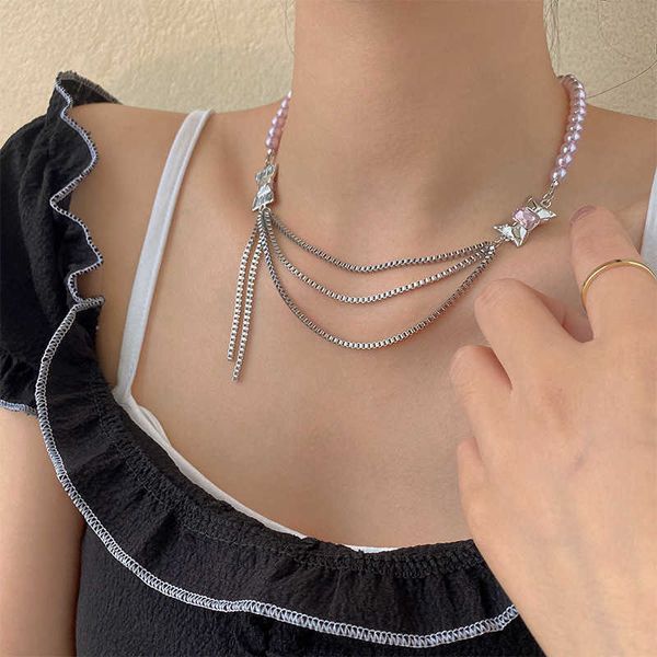 pendant necklaces new bow knot pink lover pearl asymmetric tassel necklace female ins cute little fragrance clavicle chain 0206, Silver
pendant necklaces new bow knot pink lover pearl asymmetric tassel necklace female ins cute little fragrance clavicle chain 0206, Silver