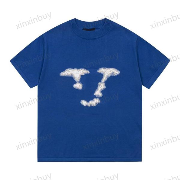 xinxinbuy men designer tee t shirt 23ss letters white cloud jacquard knitted short sleeve cotton women black blue xs-2xl, Black;brown
xinxinbuy men designer tee t shirt 23ss letters white cloud jacquard knitted short sleeve cotton women black blue xs-2xl, Black;brown