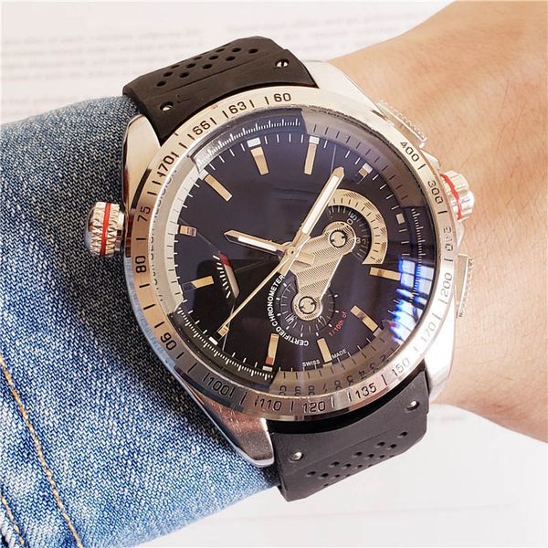 2023 men's luxury quartz watch business fashion five-pin multi-function calendar waterproof watch belt watches, Slivery;brown
2023 men's luxury quartz watch business fashion five-pin multi-function calendar waterproof watch belt watches, Slivery;brown