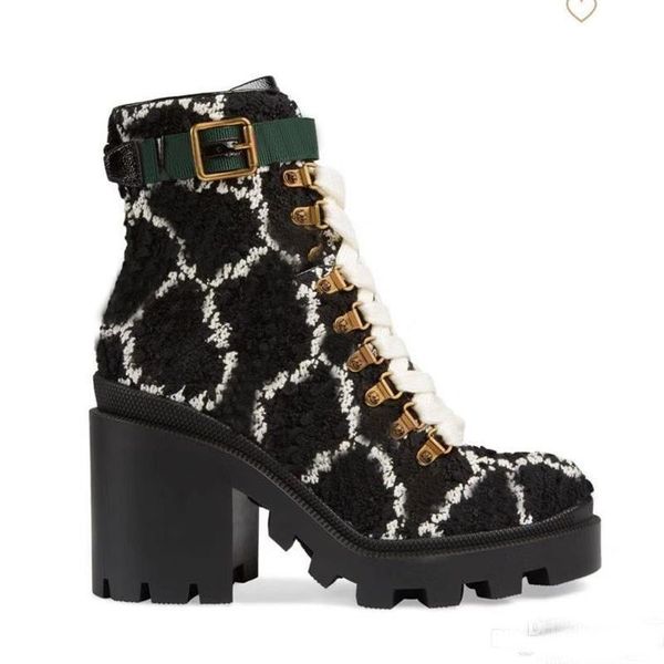 high heeled martin boots designer autumn winter coarse heel women shoes desert boot real leather suede letter lace up fashion lady heels lar, Black
high heeled martin boots designer autumn winter coarse heel women shoes desert boot real leather suede letter lace up fashion lady heels lar, Black
