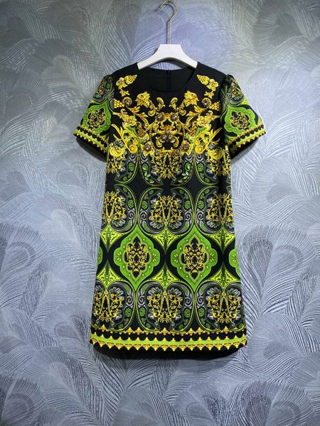 casual fashion dress, round neck, short sleeve, floral print, handmade beaded skirt s-xl, Black;gray
casual fashion dress, round neck, short sleeve, floral print, handmade beaded skirt s-xl, Black;gray