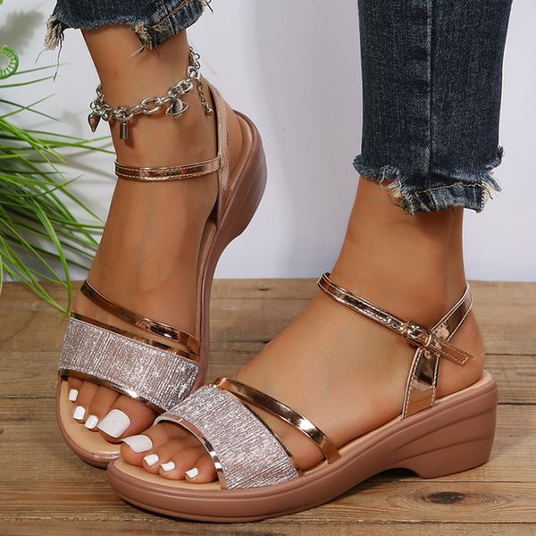 sandals gold silver wedges sandals women summer thick heeled platform sandals woman plus size 43 ankle strap gladiator sandalias 230206, Black
sandals gold silver wedges sandals women summer thick heeled platform sandals woman plus size 43 ankle strap gladiator sandalias 230206, Black