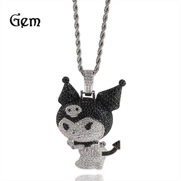zirconia imp cartoon pendant necklace personality versatile design sense necklace, Black
zirconia imp cartoon pendant necklace personality versatile design sense necklace, Black