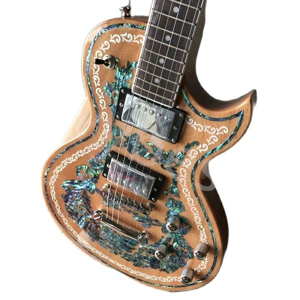 lvycustom electric guitar rosewood fingerboard 2 humbucking pickups chrome hardware solid mahogany body with abalone
lvycustom electric guitar rosewood fingerboard 2 humbucking pickups chrome hardware solid mahogany body with abalone