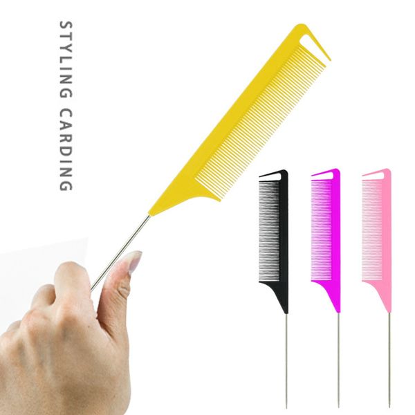 highlighting hair styling comb heat resistant pin rat tip tail comb antistatic separate parting hair salon professional combs 2217, Silver
highlighting hair styling comb heat resistant pin rat tip tail comb antistatic separate parting hair salon professional combs 2217, Silver