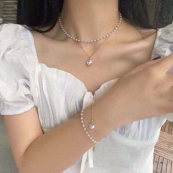 pendant korea 2022 new fashion pearl necklace personality fairy layered women's neck chain pendants necklaces for women wedding jewelry, Silver
pendant korea 2022 new fashion pearl necklace personality fairy layered women's neck chain pendants necklaces for women wedding jewelry, Silver