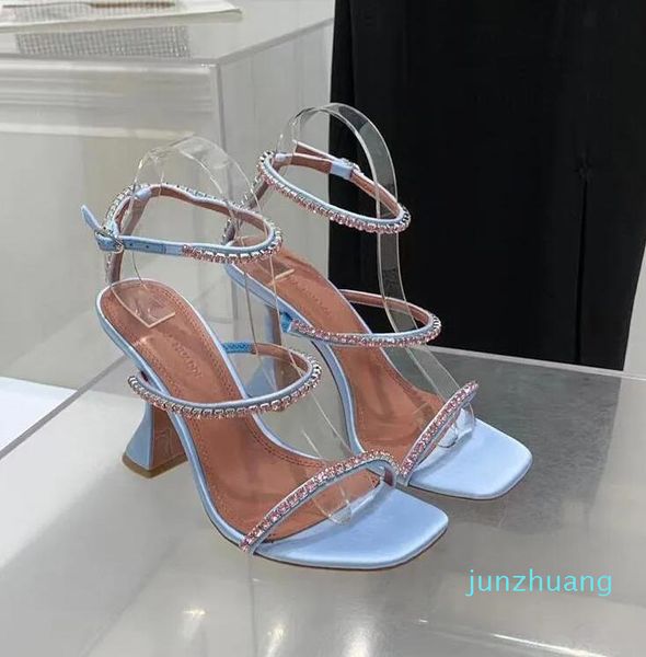 quality amina muaddi blue real silk sandals 95mm crystal embellished strap spool heels heel for roman shoes women summer sandals 87945, Black
quality amina muaddi blue real silk sandals 95mm crystal embellished strap spool heels heel for roman shoes women summer sandals 87945, Black