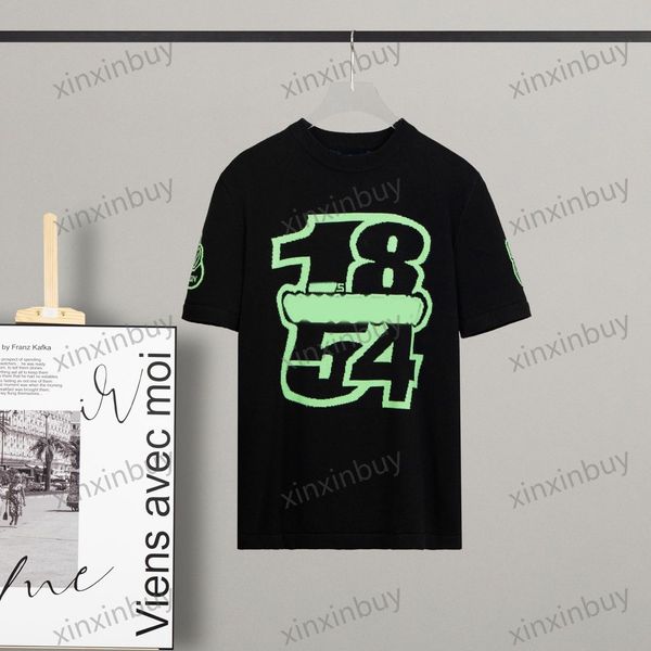 xinxinbuy men designer tee t shirt 23ss paris 1854 pattern knitted short sleeve cotton women black beige green xs-2xl, Black;brown
xinxinbuy men designer tee t shirt 23ss paris 1854 pattern knitted short sleeve cotton women black beige green xs-2xl, Black;brown