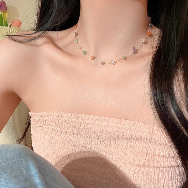 pendant necklaces korean simple colored stone chain necklace for women golden party beach clavicle gift aesthetic jewelry 0206, Silver
pendant necklaces korean simple colored stone chain necklace for women golden party beach clavicle gift aesthetic jewelry 0206, Silver